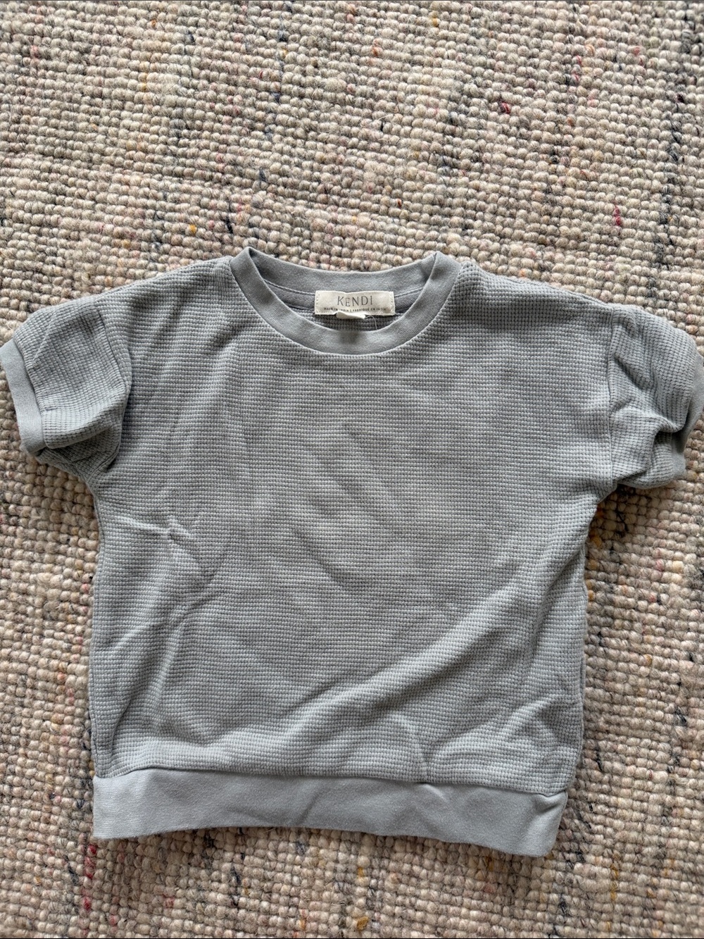 Kendi by Colored organics -100% organic cotton Short-Sleeve Waffle Tee